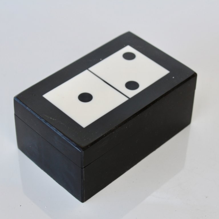 Black And White Dominoes Box